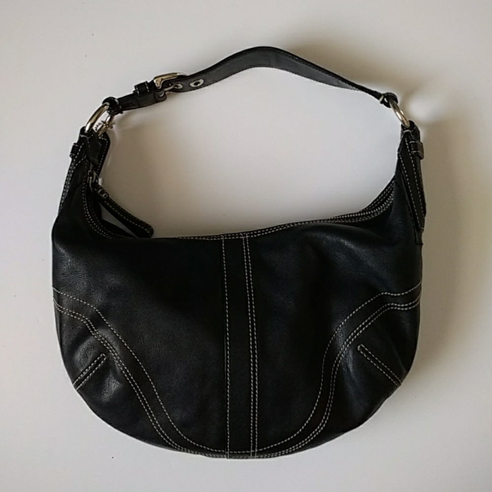 Coach Black Leather Hobo Bag #10031
